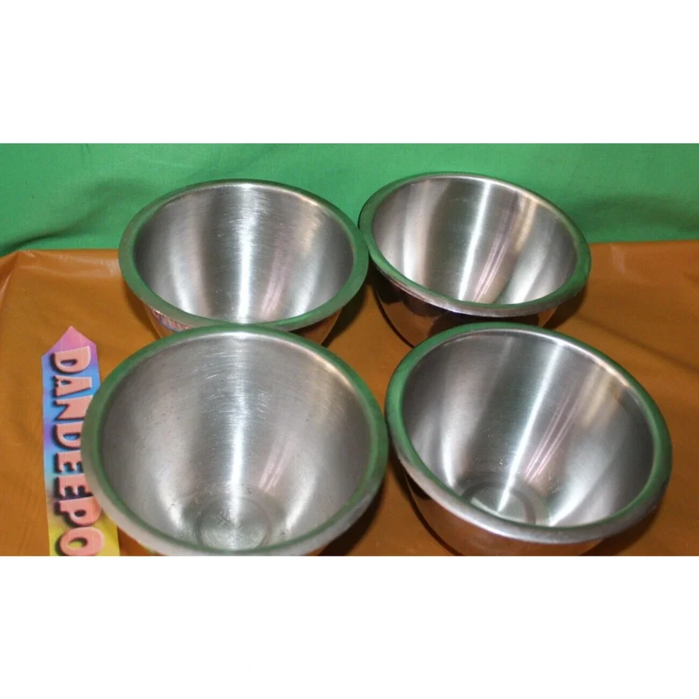 Vintage TWA Oneida 4 Piece Stainless Steel Serving Food Airline Bowls